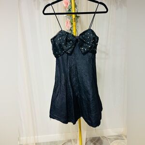 Diamond Supply Co. Elegant Black and Gold Dress